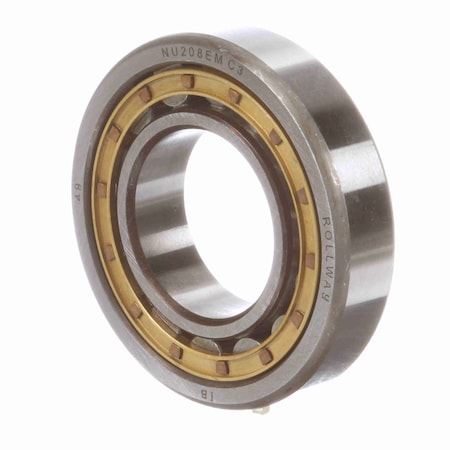 Rollway Cylindrical Bearing - Caged Roller - Straight Bore - Unsealed NU 2208 EM C3
